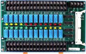 DB-24R/12/DIN 24 Channels Form C Relay (12V) Daughter Board, Opto-22 Compatible, DIN-Rail Mounted