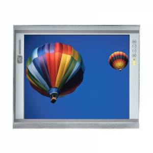 P6171PR-DC-U-V3 17&quot; TFT LCD monitor, IP65 for front panel, 1280x1024, resistive touchscreen, VGA, Display Port, HDMI, Line in, DC input