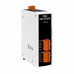 GW-2222i Modbus/TCP to RTU/ASCII Gateway with 2-port Ethernet Switch and 2 Isolated RS-232 Ports
