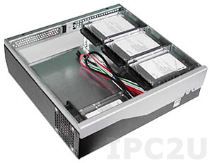 GHB-B05-4 Compact Chassis for Mini-ITX CPU Board, 1x3.5&quot;/2x2.5&quot; Drive Bays, without Power Supply