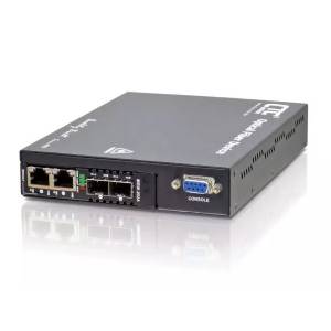 MSW-202A Carrier Ethernet Switch, 2-Port 10/100/1000Base-T, 2-Port 1000Base-X SFP, 1xCOM, 18..72 VDC, 0...50C Operating Temperature