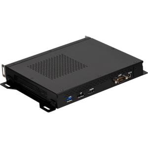 QBiX-Lite-SDM-7100L Media Display System w/ Intel SDM, SDM-7100L Module, 2xSO-DIMM DDR4 up to 32GB RAM, HDMI, DP, 1xGbE, 4xUSB3.0, 2xM.2, Audio, 0..55C operating temp.