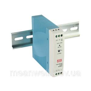 MDR-20-24-CTC Industrial Din-Rail Power Supply , Input 85...264VAC / 127...370VDC, Output 24VDC 20 W, -20...+70C
