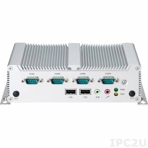 NISE-104 *EOL* Embedded Server, Intel Atom D2550 1.86GHz, Up to 4GB DDR3 RAM, DVI-I, HDMI, 2xGbE LAN, 2xRS-232/422/485, 2xRS-232, 6xUSB, CFast Card Slot, miniPCIe, 1x2.5&quot; SATA HDD Drive Bay, 10..28V DC-In, Without Power Adapter
