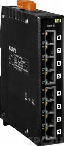NS-208PSE Industrial Smart Ethernet Switch with 8 10/100 Base-T Ports, Wide Temperature Range, PoE