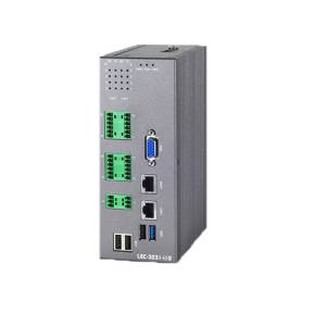 LEC-3031-I10 Fanless Industrial DIN-Rail System, Intel Atom E3825 1.33GHzCPU, up to 8GB DDR3L SO-DIMM, VGA, 2x GbE RJ45, 8x isolated RS-485, 2x isolated RS-232/485, 2xUSB, 1 x 2.5&quot; SATA Drive Bay, Mini PCIe, 12...36V DC-In, -40C to 70C Operating Temperature