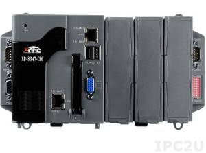 XP-8347-CE6 PC-compatible LX800 500MHz Industrial Controller, 4Gb Flash, 512 MB DDR, 3xRS-232, 1xRS-485, 2xEthernet, with 3 Expansion Slot, Win CE 6.0, IsaGraf