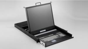 SMK-990-17UB 1U, 17&quot; LCD-keyboard drawer, 16 ports USB KVM, with 8x 1.8m USB KVM cables, Black