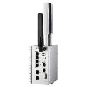 JetWave-2316-LTE-E Industrial Cellular + 802.11n 2.4G IP Gateway with 4x100/1000 LAN and 2x100/1000 SFP, 2x SIM, 1xUSB,1xDO,1xCOM, -40..+70C Operating Temperature