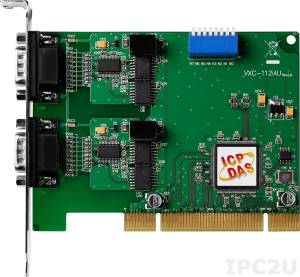 VXC-112iAU 2xRS-232 115.2Kbps Universal PCI Board with isolation