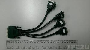 6023344361X00 COM cable: 1 x 44 pin connector to 4 x DB9 ports, 15V