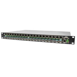 PHB-200M-AC Managed High Density Fiber Media Converter Concentrator with 20x 100/1000 Base-T to 20x 100/1000 Base-X SFP ports, 100-240VAC Input Power, 0.. 50C Operating Temperature