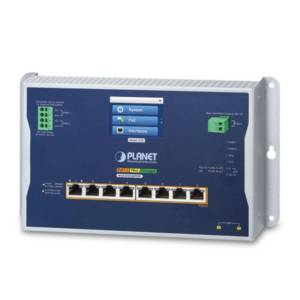 WGS-5225-8UP2SV Industrial L2 Managed Switch 8x10/100/1000T with PoE, 2x1G/2.5G SFP, 48..54VDC, -20..70C Operating Temperature