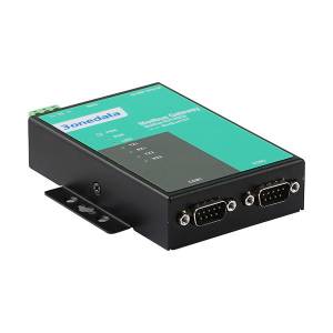 GW1102-2DI-3IN1-DB-P Industrial Modbus Gateway, 1xRS232/RS422/RS485 to 1x100Mbps Base TX, 12..48V DC, -40..+75C operation temperature