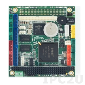 VDX-6354RD-512 PC/104 Vortex86DX 800MHz CPU Module with 512MB RAM, VGA CRT/LCD, LAN, 4xCOM, 2xUSB, Audio, GPIO, operating temp -20..+70 C