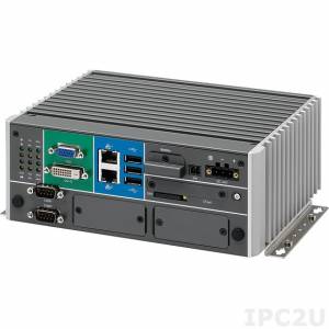 NISE-301 Embedded Computer, Intel Atom E3845 1.91GHz, up to 4GB DDR3L RAM, DVI-D, VGA, 2xGbE LAN, 2xRS-232/422/485, 3xUSB, Audio, 2.5&quot; SATA HDD Drive Bay, CFast Slot,2xMini-PCIe, 24V DC-In, without Power Adapter