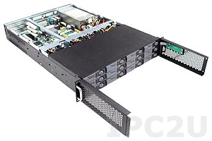 GHI-290-SATA 19&quot; Rackmount 2U Chassis for EATX Motherboard, 12x3.5&quot; Hot Swap SATA HDD Drive Trays, 3 Horizontal Slots, without P/S
