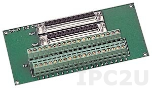 DN-37/2 DB-37 Connector Termination Board, DIN-Rail Mounting, CA-3720(37-pin D-sub cable 2.0m)