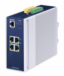 TSN-5225-4T L2 Managed Ethernet Switch IP30 4-Port 10/100/1000BASE-T, 1xCOM, 2xDI, 2xDO, 9..48VDC -40..75C Operating Temperature