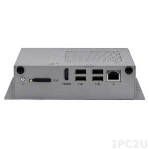 NISE-50C-H Fanless Embedded System, Intel Atom E3826 1.46GHz, 2GB DDR3L RAM on-board, HDMI, 1xGbit LAN, 3xRS232, 4xUSB, 2.5&quot; SATA HDD Bay, 3x Mini-PCIe, 12V DC-In, without Power Adapter