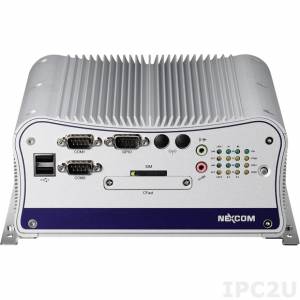 NISE-2210 Embedded Computer, Intel Atom D2550 1.86GHz, 4GB DDR3 RAM, DVI-I/HDMI, 2xGbit LAN, 6xCOM (2 w/isolation), 6xUSB, GPIO, Audio, SIM socket, 2.5&quot; HDD Bay, CFast, Mini-PCIe, PCI Slot, 9..36V DC-In