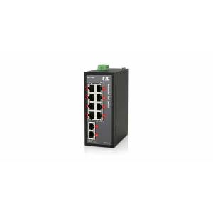 IVS-802GT E-Mark Ethernet Switch IP30 8-Port 10/100Base-TX, 2-Port 10/100/1000Base-T, 12/24/48 VDC, Operating Temperature -10..60 C