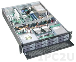 GHI-280V-SAS 19&quot; Rackmount 2U Chassis, ATX, 1x5.25&quot; Slim/1x3.5&quot; Slim/8x3.5&quot; Hot Swap SAS HDD Drive Bays/2x2.5&quot;, 7 Vertical Slots, without P/S