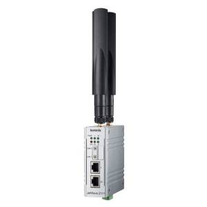 JetWave-2111 Industrial 4G LTE Cellurar Router/IP Gateway with 1x100Mbps, LTE CAT 1,1xDIO, RS232/422/485, 1xSIM, 3xAntenna, micro SD, 9-30 VDC Power Input