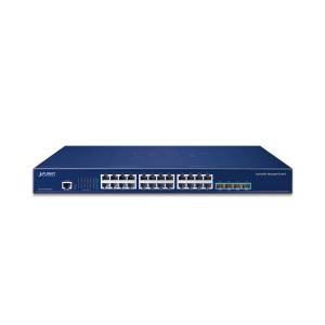 SGS-6310-24T4X Stackable Managed Switch with 24x10/100/1000 Base-T Ports, 4x10G SFP Ports, Layer 3, 100..240V AC, 0..+50C Operating Temperature
