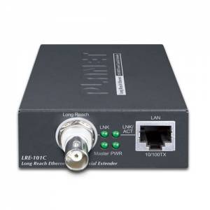 LRE-101C Coaxial Long Reach Ethernet Extender with 1X10/100BASE-TX RJ45 Copper port, 5V DC-In, 0..50C Operating Temperature