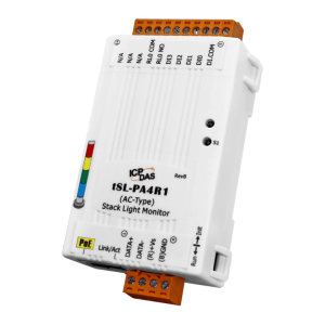 tSL-PA4R1 Single Stack Light Monitoring Module with Ethernet/RS-485 Interface and PoE for AC Stack Lights. (4 AC DI + 1 Relay) (RoHS)