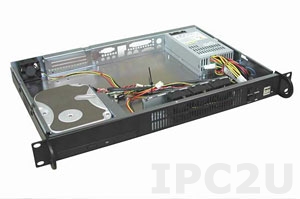 GHI-108 19&quot; Rackmount 1U Chassis, Mini-ITX, 1x5.25&quot; Slim/1x3.5&quot; HDD, 1x2.5&quot; HDD Drive Bays, without P/S