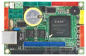 VSX-6115-V2 Vortex86SX Tiny CPU Module 128MB/4S/2USB/LAN/2GPIO