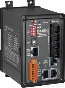 RSM-405FC Industrial Redundant Ring Switch with 3 10/100 Base-T Ports and 2 100 Base-FX (multi mode) Ports SC Type, IP30