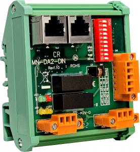 MN-DA2-DIN Distributed Motionnet 2-ch 10V Analog Output Module, 24VDC-in