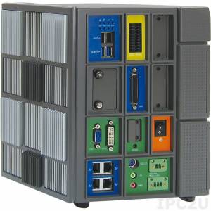 NISE-4000 (Aktionspreis 1pc/1Stk) Embedded Server, Support Intel 3rd Gen. Core-i3/i5, Intel QM77 Chipset, up to 8GB DDR3 RAM, VGA, DVI-I, 4xGb LAN, 2xUSB 3.0, 2xUSB 2.0, 2xCOM, 16xDI/16xDO, Audio, CFast Socket, 2x 2.5&quot; SATA HDD Bays, 2xMini-PCIe, 24V DC-In
