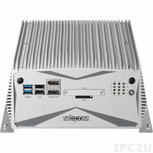 NISE-3640VR Fanless Embedded Server, Intel Core i7-3517UE 1.7GHz CPU on-board, 4GB DDR3 RAM, VGA, DVI-D, 2xDisplay Port, 4xGbE LAN, 4xUSB, 6xCOM, Audio, CFast Socket, 2x3.5&quot; SATA HDD Bay, 24V DC-In