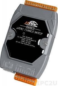 uPAC-7186EX-MTCP PC-compatible 80MHz MTCP Industrial Controller, 512kb Flash, 640kb SRAM, 2xRS232/485, Ethernet, MiniOS7, Modbus