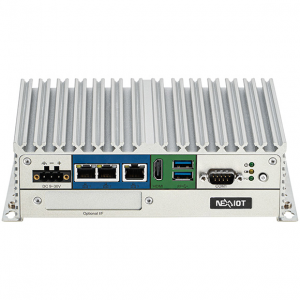 NISE-110-A02 Fanless Embedded Server, Intel Atom x7211E 1GHz CPU, up to 16GB DDR5 RAM, HDMI/DP, 3x2.5GbE LAN, 4xCOM, 2xUSB 3.2, 2xUSB 2.0, 8-bit GPIO, 1xM.2 Key-B 2280/2242 SATA/LTE, 1xMini-PCIe mSATA/WiFi/LTE, SIM, Audio, 9-30VDC-in, -40..70C