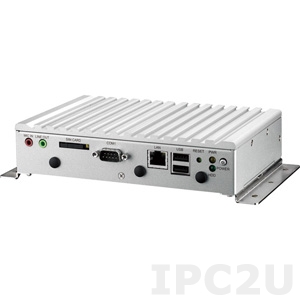 VTC-1000 Embedded server with Intel Atom E640, EG20T Chipset, 1GB DDR2, VGA, 2xUSB, Gbit LAN, 2xCOM, CAN, GPIO, Audio, SIM Socket, GPS, 2.5&quot; SATA SSD Drive Bay, Power On/Of Ignition, 6-36V DC-In, Without Power Adapter