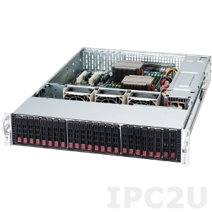 iROBO-SR225-R 2U Rackmount Server, 2x Intel Xeon E5-2600 Series, max. 512GB DDR3 ECC Reg. RAM, max. 24x 2.5&quot; SAS/SATA HDD Hotswap, 6Gb/s SAS2 Expander, 2x GigaLan, 1200W redundant PSU