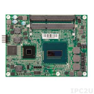 PCOM-B630VG-i3-4102E Based Type 6 COM Express module with Haswell Intel Core i5-i3-4102E 1.6Ghz, QM87, DDR3L SDRAM, VGA, LVDS, Gigabit Ethernet, SATA 300, USB, PCI-Express x16