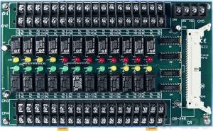 DB-24R/24/DIN 24 Channels Form C Relay (24V) Daughter Board, Opto-22 Compatible, DIN-Rail Mounted