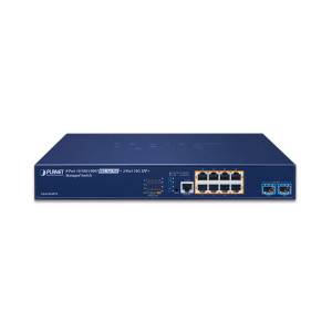 GS-6320-8P2X Managed Switch with 8x10/100/1000Base-T PoE Ports, 2x10G SFP+ Ports, 4x10G SFP+ Ports, Layer 3, 100..240V AC, 0..+50C Operating Temperature