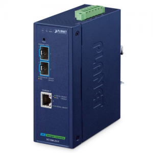IXT-900-2X1T Industrial Managed Media Converter IP40, 1-Port 10G/5G/2.5G/1G/100BASE-T, 2-Port 10G/2.5G/1G/100BASE-X SFP+, 9..48 VDC, Operating Temperature -40..75 C