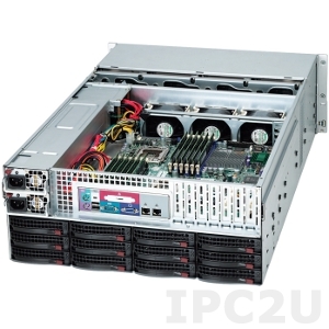 iROBO-SR422-R 4U Rackmount Server, 2x Intel Xeon E5-2600 Series, max. 512GB DDR3 ECC RAM, max. 36x 3.5&quot; SAS/SATA HDD Hotswap, 6Gb/s SAS2 Expander,2x Giga Lan, 1280W Platinum redundant PSU