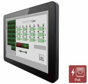 R10L100-PCT2-POE 10.4&quot; Projective Capacitive Multi-Touch monitor, 1024x768, 350 cd/m2, VGA+HDMI, PoE input, IP65 Front