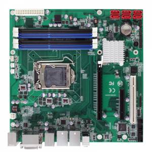 MB-i87Q0 Micro-ATX Motherboard with LGA 1150 Intel Core i7/i5/i3 4th Gen, 4xDDR3 Long-DIMM 1600 MHz up to 32 Gb, DVI-I, DP, 2xGbE LAN, 6xSATA III RAID 0/1/5/10, 10xUSB, 2xCOM, Audio, PCI, PCIe x16, PCIe x8 (x4 signal), DIO 16-bit, power 12 V