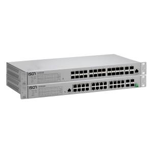 IS-RG528-4F-2A Industria 28-port Rackmount Managed Switch Layer 2 with 24x 1000 Base-TX Ports, 4x 1000Base-FX SFP slots, 100-240VAC Input Power, Dual AC, -40..+75C Operating Temperature